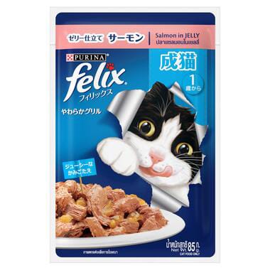 Felix® Adult Cat Food – Tender Salmon in Rich Jelly Pouch-80g
