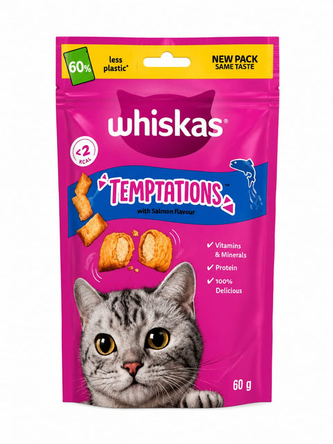 WHISKAS Temptations with Salmon – 60g