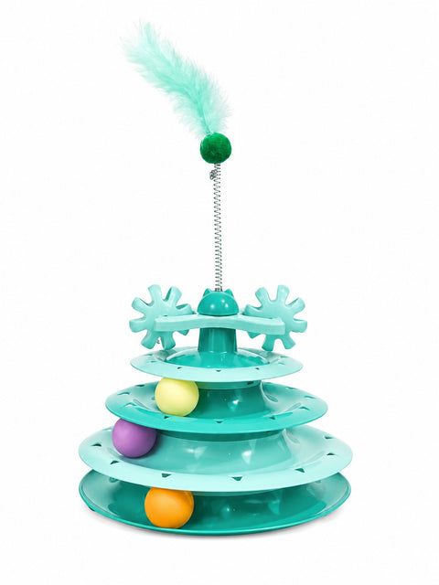 Teal Cat Tower Toy
