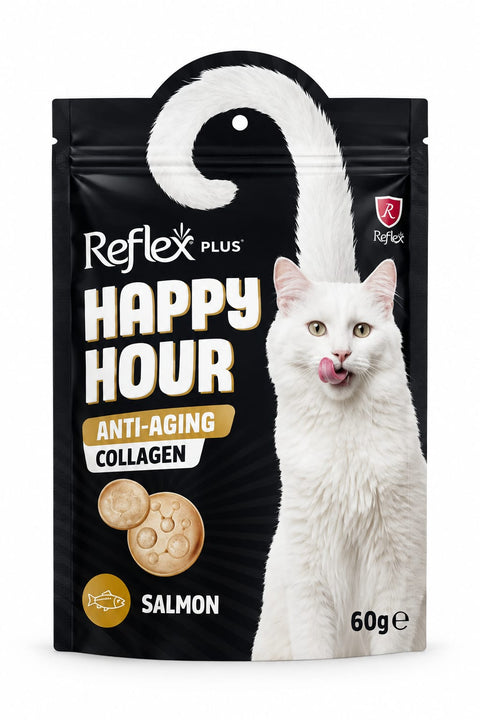 Reflex Plus Happy Hour Anti-Aging Collagen Cat Treats – Salmon, 60g