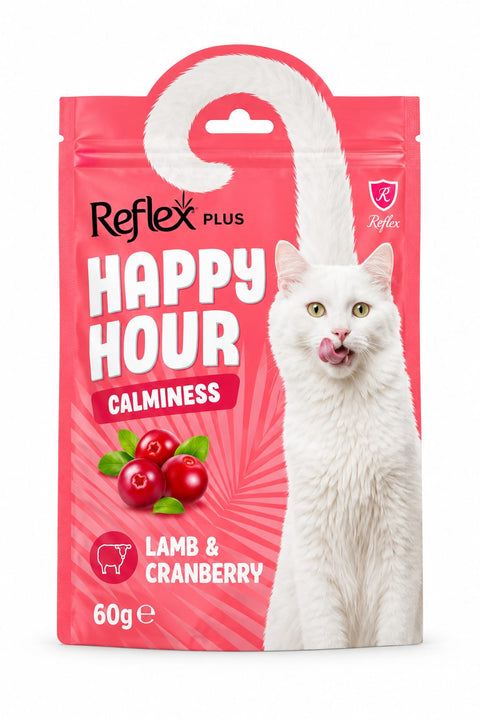 Reflex Plus Happy Hour Calminess Cat Treats – Lamb & Cranberry, 60g