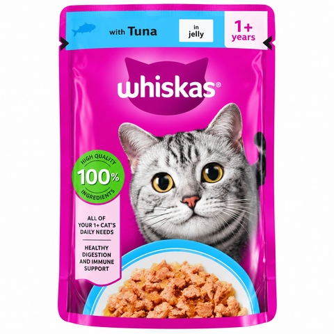 WHISKAS® 1+ Years Tuna Flavour in Jelly 80g