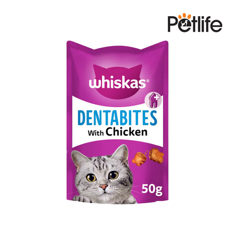 Whiskas Dentabites with Chicken packaging on a white background