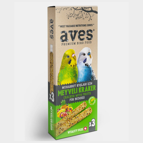 Aves Premium Fruit Crackers for Budgies 3 Pack