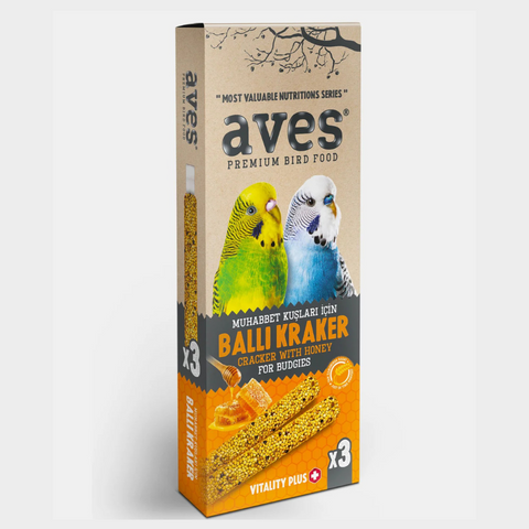 Aves Premium Honey Crackers for Budgies 3 Pack
