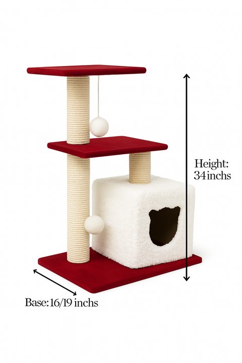 Bear Haven Cat Tree with Cozy Den additional view