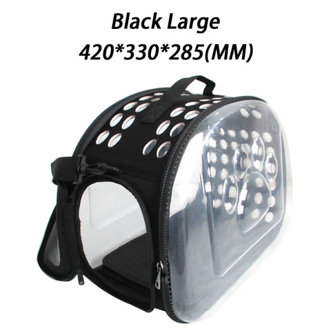 Transparent Breathable Travel Bag for Cats & Small Dogs