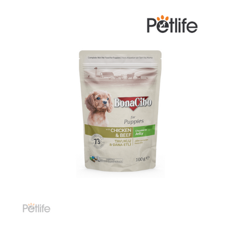 Bonacibo Puppy Pouch Chicken and Beef 100g