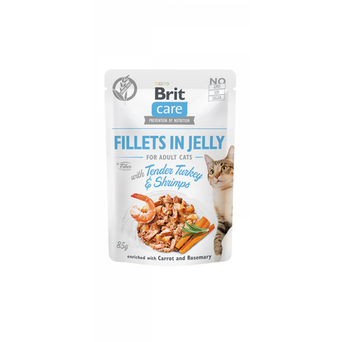 Brit Care Cat Pouch Tender Turkey and Shrimps in Jelly