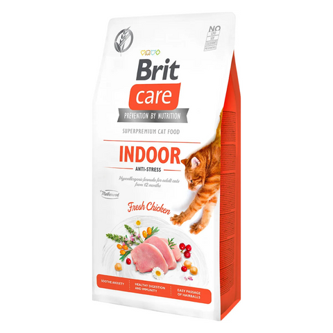 Brit Care Grain Free Indoor Cat Food Anti Stress