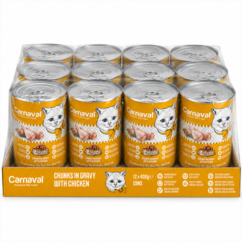 Carnaval Adult Wet Cat Food Chicken 400g pack of 12