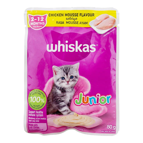 Whiskas Chicken Mouse Wet Food For Kitten (2-12 Months), 80g