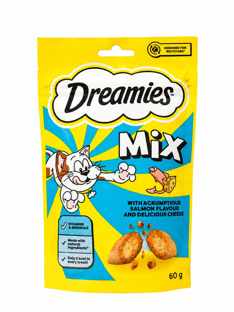 Dreamies Cat Treats Salmon and Cheese 60g