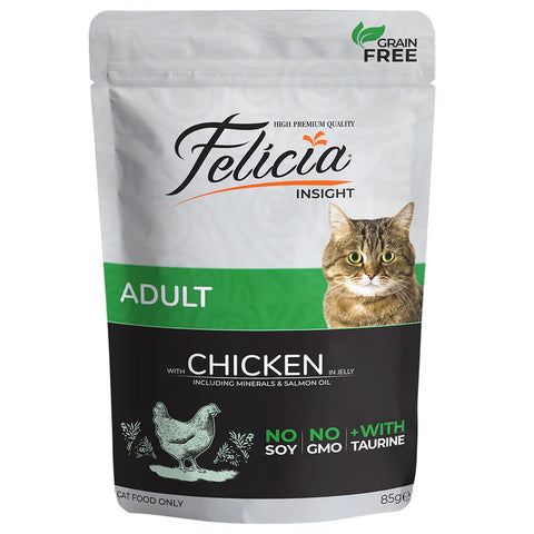 Felicia Grain-Free Pouch Adult Chicken Wet Cat Food 85g