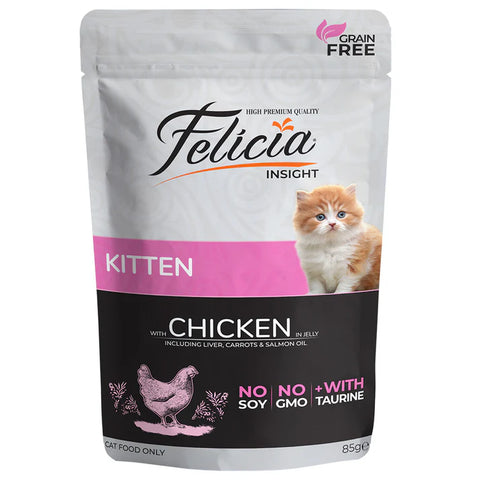 Felicia Grain-Free Pouch Kitten Chicken Wet Cat Food 85g