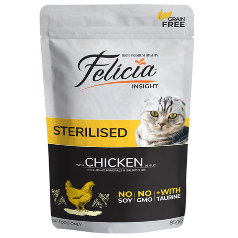Felicia Grain-Free Pouch Adult Sterilized Chicken Wet Cat Food 85g