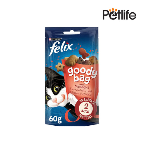 Felix Goody Bag Adult Cat Treats Mixed Grill 60g