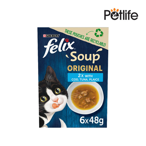 FELIX Soup Original With Cod, Tuna & Plaice Pouch - 48GM