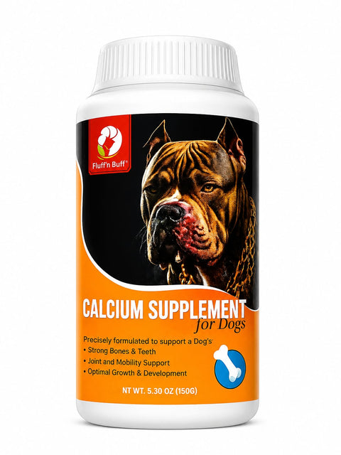 Fluff n Buff Calcium Supplement for Dogs 150g