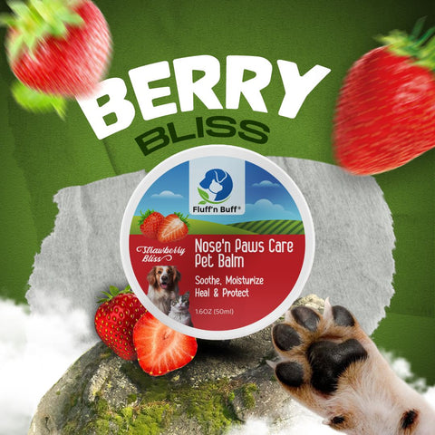 Fluff n Buff Nose and Paws Care Pet Balm Strawberry 50ml
