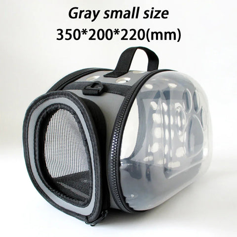 Transparent Breathable Travel Bag for Cats & Small Dogs