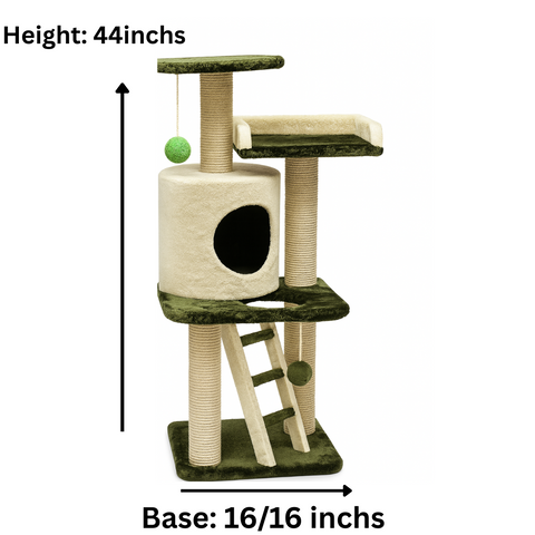 Haven Cat Tree with Ladder dimensions