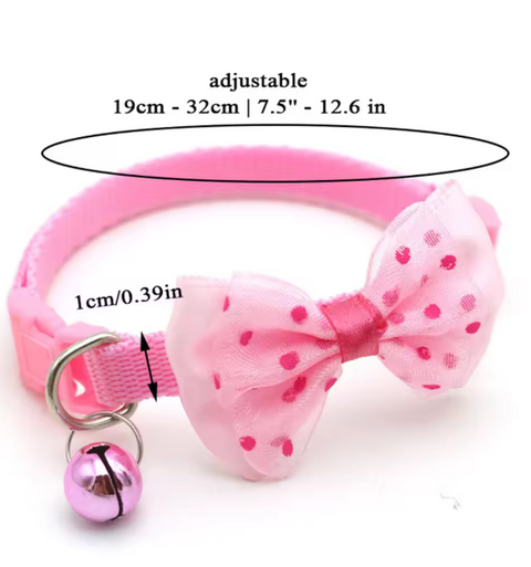 Imported Cat Collar with Bow additional view