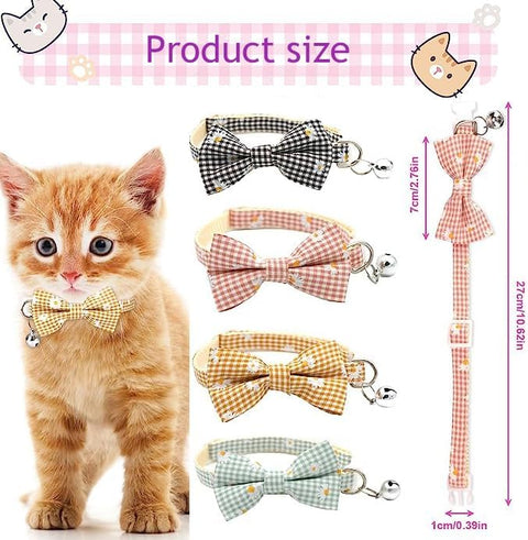 High Quality Imported Cat Collar with Bow additional view