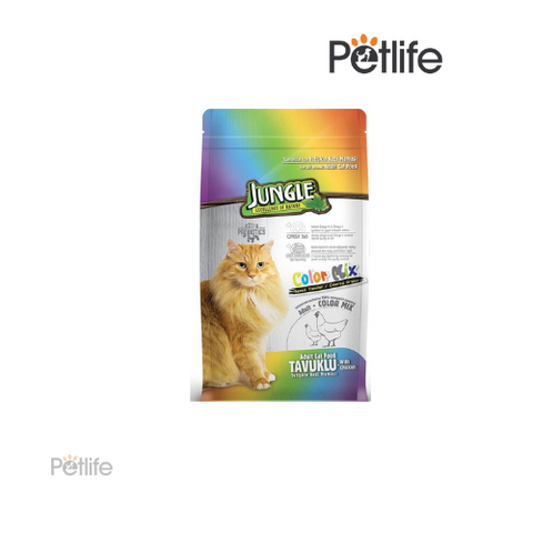 Jungle Colour Mix Adult Cat Food with Chicken 15kg