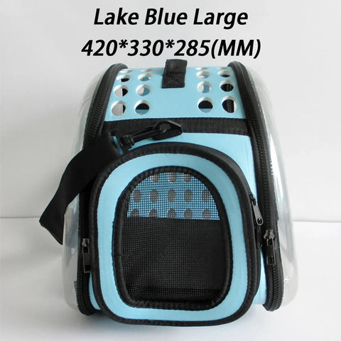 Transparent Breathable Travel Bag for Cats & Small Dogs