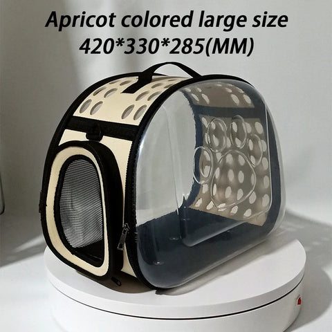 Transparent Breathable Travel Bag for Cats & Small Dogs