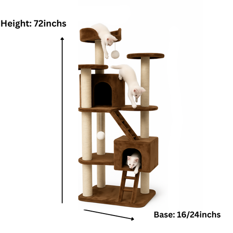 Multi-Level Deluxe Cat Tree Tower dimensions