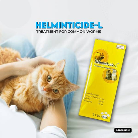 Helminticide-L Dewormer for Dogs and Cats- 1 Tablet