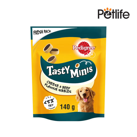 Pedigree Tasty Minis Cheesy Nibbles - Beef & Cheese 140g
