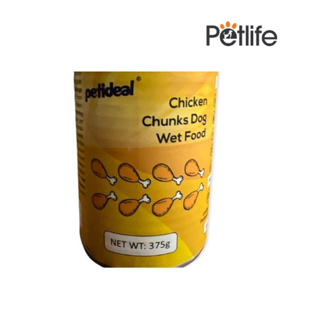 Petideal Chicken Chunks Wet Dog Food 375g