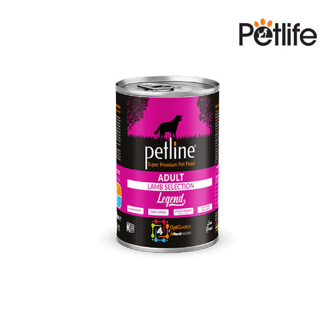 PETLINE COMPLETE LOW GRAIN PATE WITH LAMB & RICE FOR ADULT DOG 400g CAN