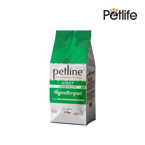 PETLINE SUPER PREMIUM ADULT CAT FOOD HYPOALLERGENIC LAMB SELECTION