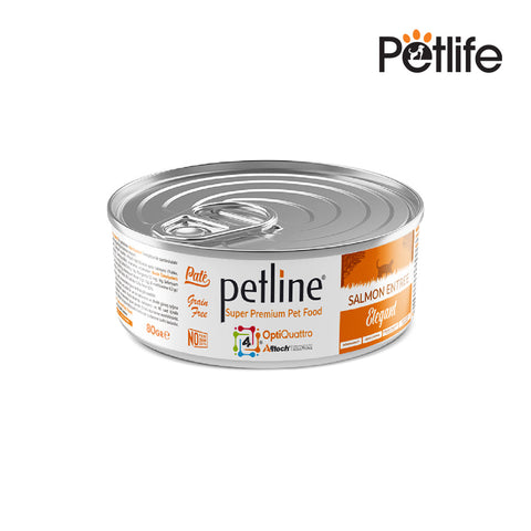 PETLINE ADULT CAT WET FOOD SALMON TIN 80G