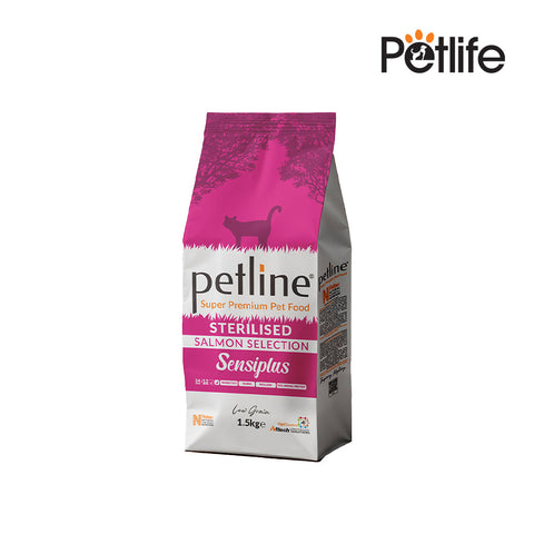 PETLINE SUPER PREMIUM STERILISED CAT FOOD SALMON SELECTION