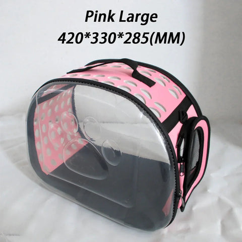 Transparent Breathable Travel Bag for Cats & Small Dogs