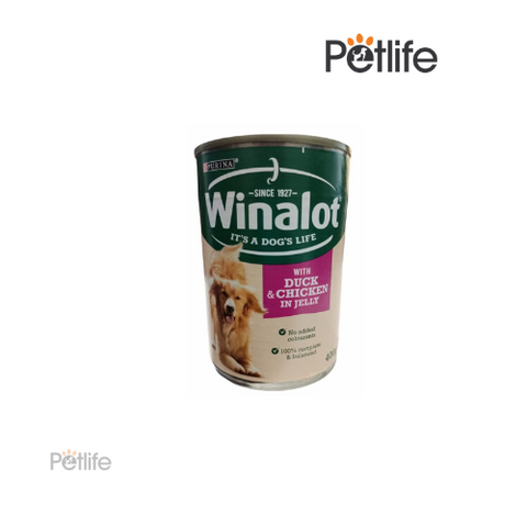Purina Winalot Duck and Chicken in Jelly Wet Dog Food 400g