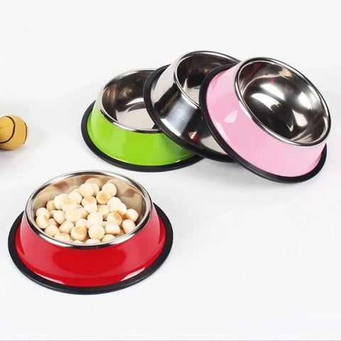 Colour Steel Feeding Bowl For Cats and Dogs
