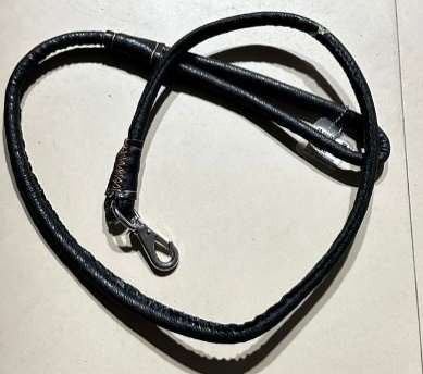 Round Leather Dog Leash 4ft