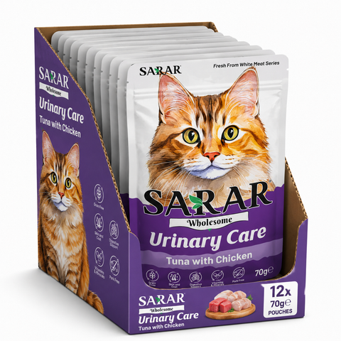 Sarar Wet Cat Food Tuna with Chicken Urinary Care 70g 12 Pack