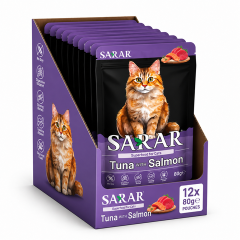 Sarar Wet Cat Food Tuna with Salmon 80g 12 Pack