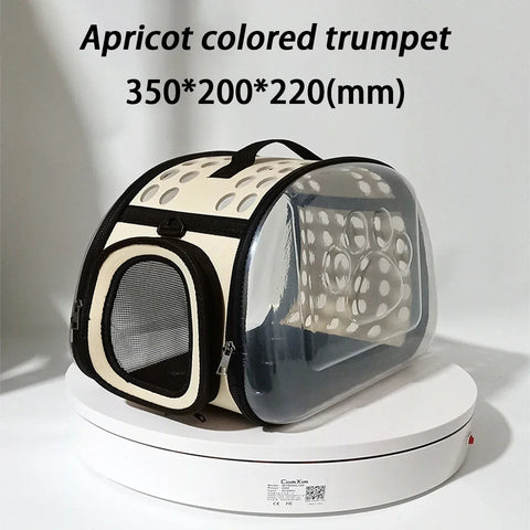 Transparent Breathable Travel Bag for Cats & Small Dogs