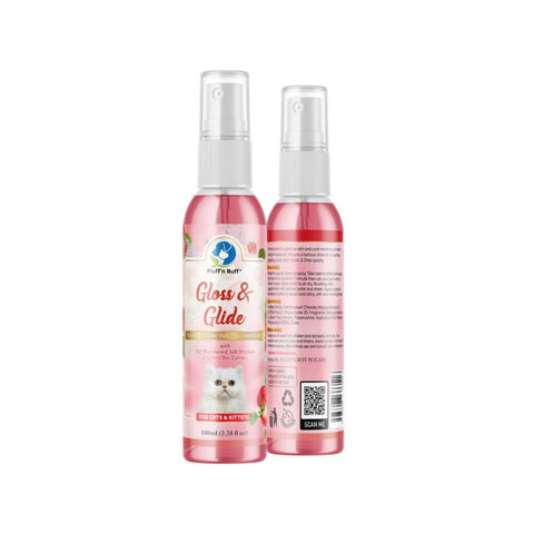 Fluff n Buff Gloss And Glide for Cats and Kittens (Strawberry Scented)