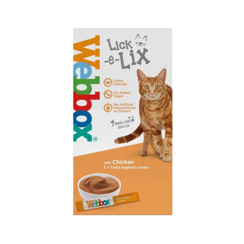 Webbox Lick-e-Lix Chicken Cat Treat – 5 Sticks