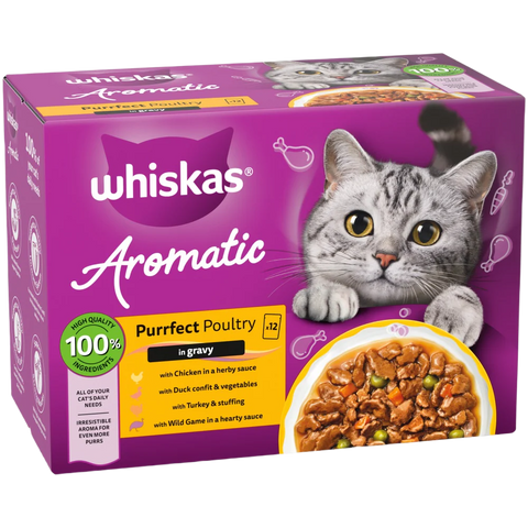 Whiskas Aromatic Selection Purrfect Poultry in Gravy 85g